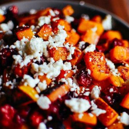 Honey Roasted Butternut with Cranberries & Feta